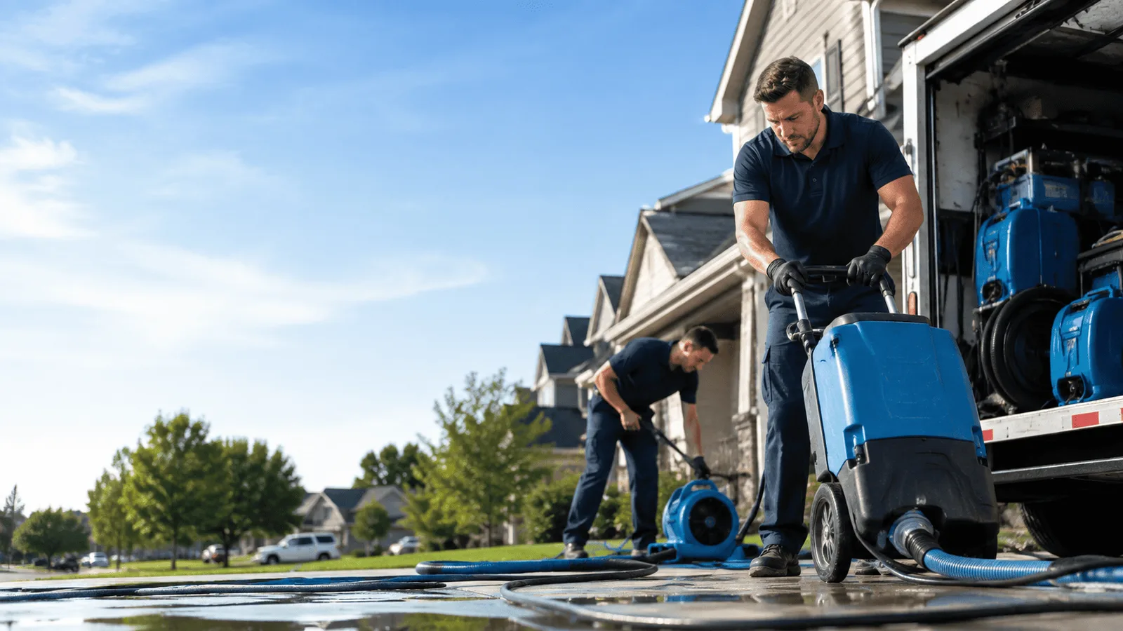 Water Mitigation being performed in South Vienna, OH